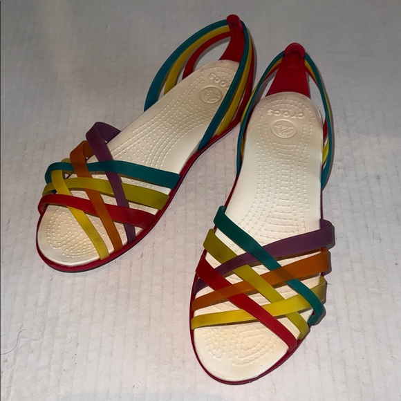 Crocs Multi Color Strappy Flats - Picture 4 of 13